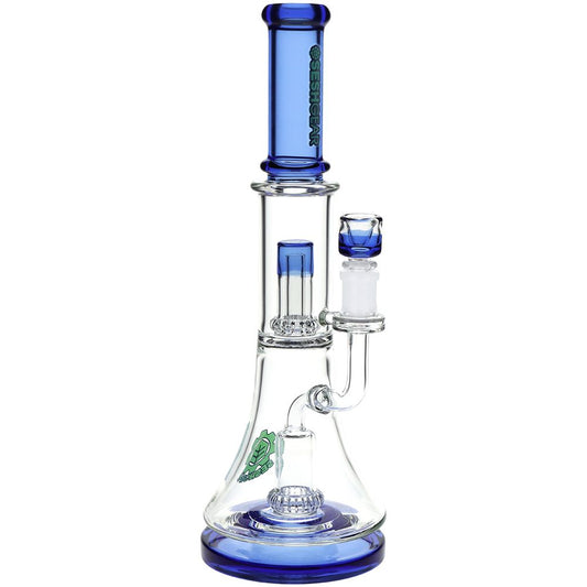 Smoke Drop SeshGear Double Showerhead Perc Glass Water Pipe - 13" / 14mm F - Home & Garden > Smoking Accessories