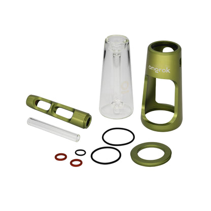Smoke Drop ONGROK Portable Glass Aluminum Bubbler Pipe - Food, Beverages & Tobacco > Tobacco Products > Smoking Pipes