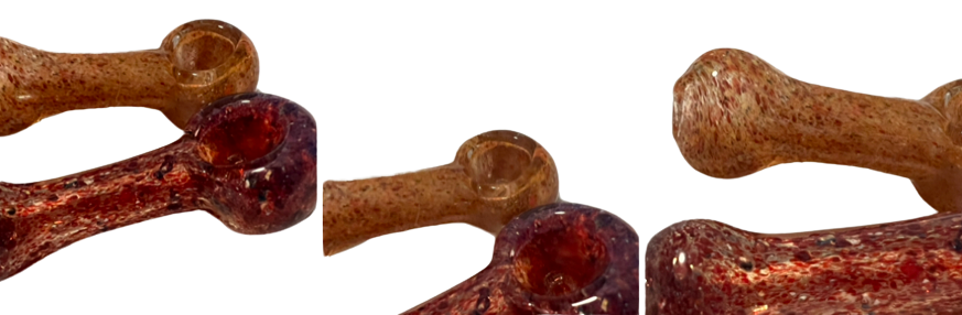 Smoke Drop 3’’ Orange / Red Color Hued Quality Handblown Glass Hand Pipe - Food, Beverages & Tobacco > Tobacco Products > Smoking Pipes
