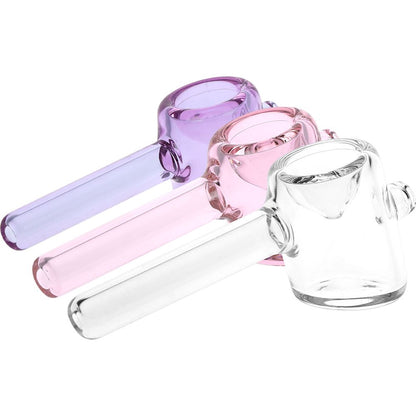 Smoke Drop Illusory Reflections Glass Hammer Steamroller - 3.75" / Colors Vary - Food, Beverages & Tobacco > Tobacco Products > Smoking Pipes