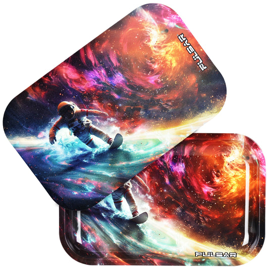 Smoke Drop Pulsar Rolling Tray & Lid Kit - Astro Surfer / 11"x7" - Home & Garden > Decor > Decorative Trays