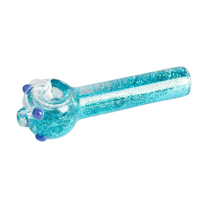 Smoke Drop Red Eye Glass 4.5" Sparkle Liquid Glass Pipe - Food, Beverages & Tobacco > Tobacco Products > Smoking Pipes