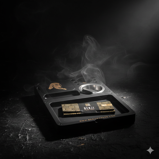 Smoke Drop Benji - Bankroll Mini Bamboo Tray Kit - Home & Garden > Decor > Decorative Trays