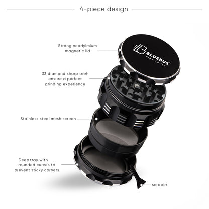 Smoke Drop GAC 2.5" Ceramic Grinder Black - Home & Garden > Kitchen & Dining > Kitchen Tools & Utensils > Spice Grinders