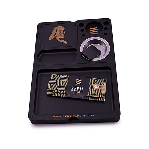 Smoke Drop Benji - Bankroll Mini Bamboo Tray Kit - Home & Garden > Decor > Decorative Trays