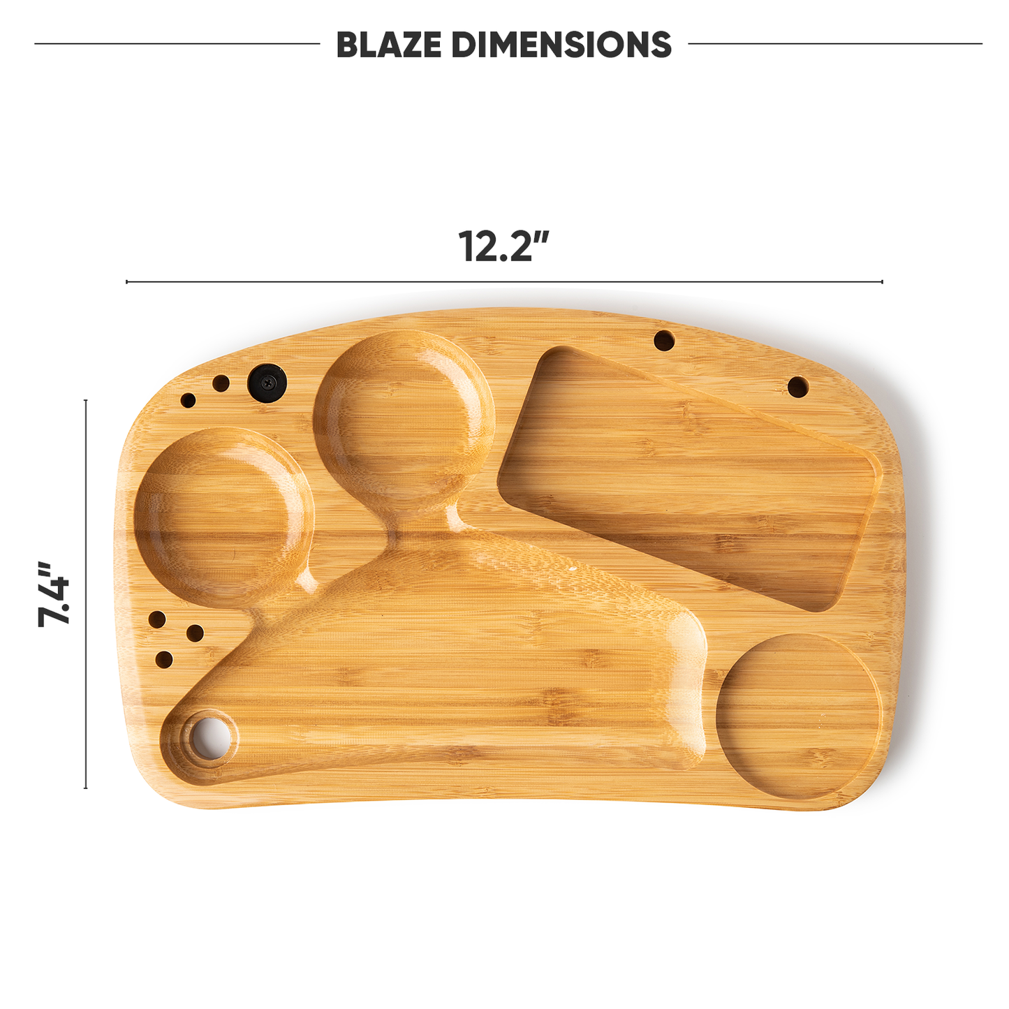 Smoke Drop BLAZE Wooden stash Rolling Tray Kit - Home & Garden > Decor > Decorative Trays