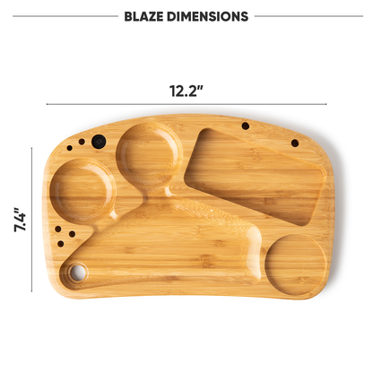 Smoke Drop BLAZE Wooden stash Rolling Tray Kit - Home & Garden > Decor > Decorative Trays