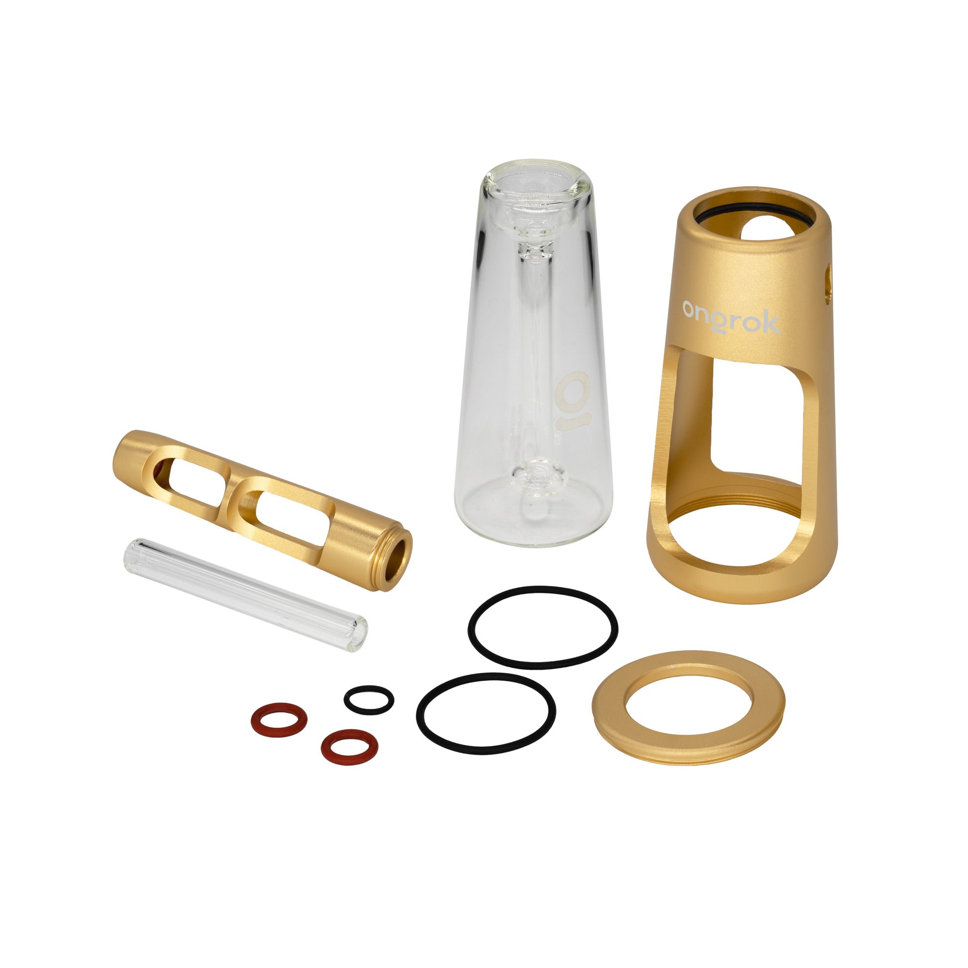 Smoke Drop ONGROK Portable Glass Aluminum Bubbler Pipe - Food, Beverages & Tobacco > Tobacco Products > Smoking Pipes