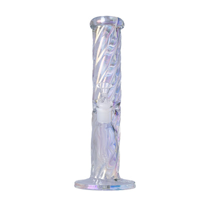 Smoke Drop Human Grade Twisted Iridescent Tube Glass Water Pipe - Home & Garden > Smoking Accessories