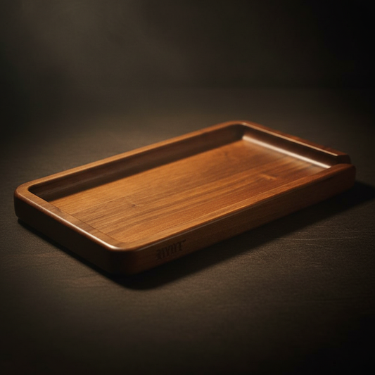 Smoke Drop RYOT Wood Rolling Tray - 5" x 9" / Walnut - Home & Garden > Decor > Decorative Trays