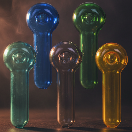 Smoke Drop Bright Bubble Glass Spoon Pipe - 3.25" / 5ct - Food, Beverages & Tobacco > Tobacco Products > Smoking Pipes