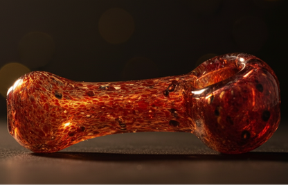 Smoke Drop 3’’ Orange / Red Color Hued Quality Handblown Glass Hand Pipe - Food, Beverages & Tobacco > Tobacco Products > Smoking Pipes