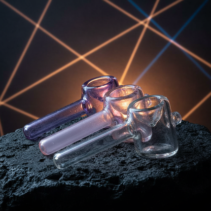 Smoke Drop Illusory Reflections Glass Hammer Steamroller - 3.75" / Colors Vary - Food, Beverages & Tobacco > Tobacco Products > Smoking Pipes