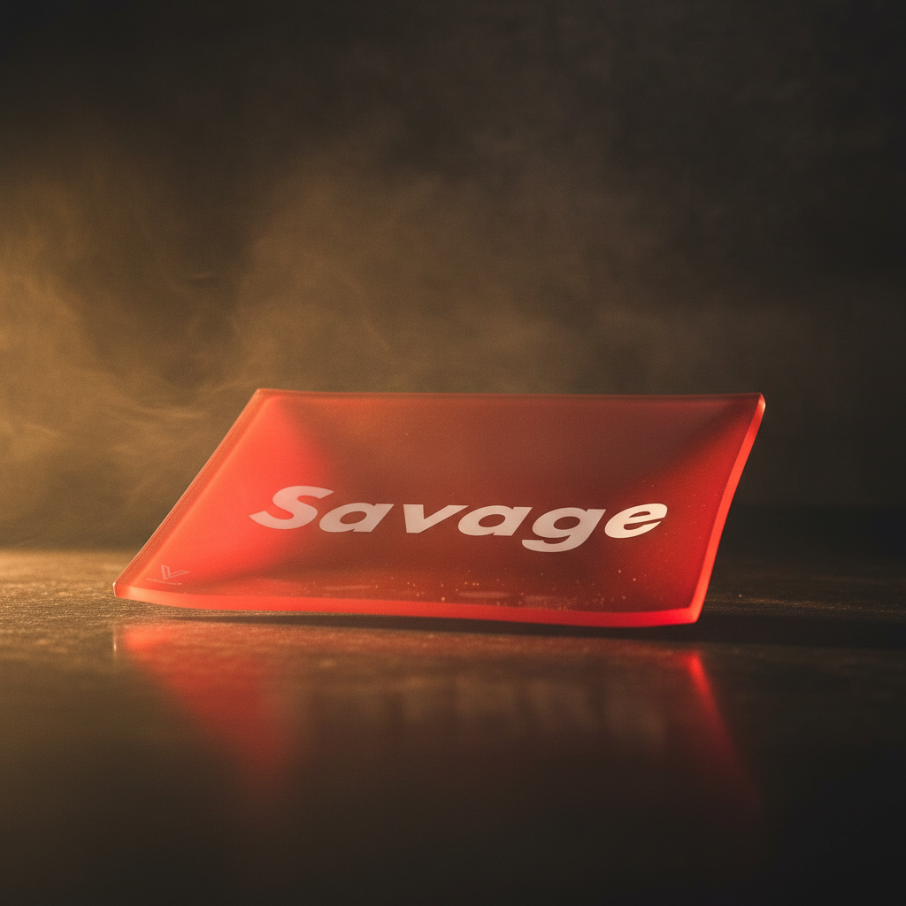 Smoke Drop Savage Glass Rollin' Tray - Home & Garden > Decor > Decorative Trays