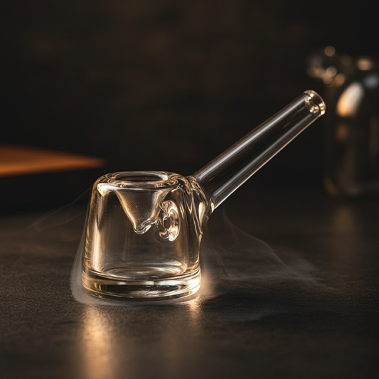 Smoke Drop Simple Elegance Hammer Glass Hand Pipe - 3.75" / Colors Vary - Food, Beverages & Tobacco > Tobacco Products > Smoking Pipes