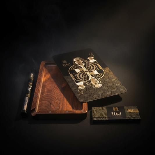 Smoke Drop Benji - Walnut Tray w/ Magnetic Lid Kit - King Franklin - Home & Garden > Decor > Decorative Trays